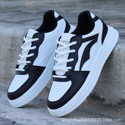 2024 Spring Trendy Brand Men's White Sneakers, Light Luxury Niche Thick-Soled Sports Casual Shoes, Men's Casual Versatile Breathable Sneakers