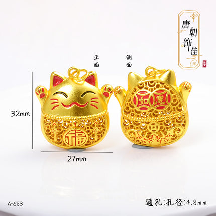 Long-standing Vietnamese gold diy accessories Fushun Gourd Taisui Ping An Lock Ruyi Shangui Wealth Pendant for Women