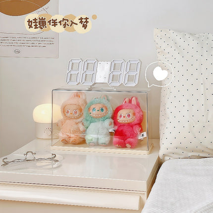 Labubu Vinyl Display Box Transparent Plush Doll Doll Hand-Made Bubble Matra Boubu Dust-Proof Storage Box