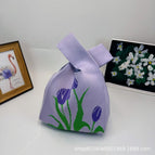 Small grass flower purple