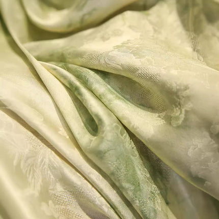 New Chinese Style Imitation Silk Improved Cheongsam dress 2024 Summer New Vintage National Style Green Midi Dress