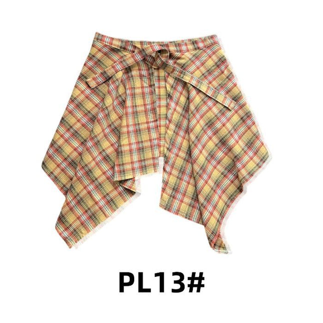 Children's Shirts, Sweatshirts, T-Shirts, Jackets, Layering Essentials, One-Piece Tie-Up Design, Hides Belly Fat, Plaid Hem