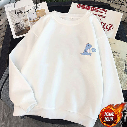 Smiley pullover sweater men's spring/autumn and winter 2023 new fashion brand loose fleece-lined warm boys' coat top clothes