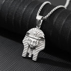 Steel color pendant 1 style + 3mm*55cm pearl chain / Stainless steel s.steel