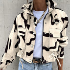 khaki print / S