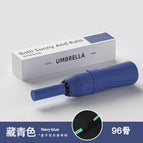 Navy blue [automatic] 96 ribs + reinforced windproof-vinyl sunscreen umbrella