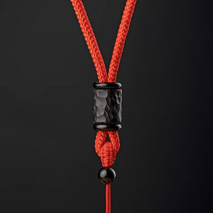 Ebony hand-woven necklace rope men's and women's halter necklace long versatile simple necklace retro jewelry rope