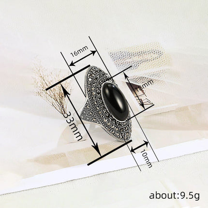European and American Retro Bohemian Baroque Ring Women's Literary and Classical Niche Design Ring Jewelry