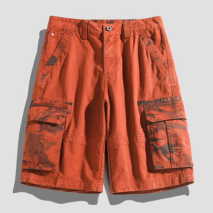 Multi-pocket Tooling Shorts Men's Summer Japanese-style Tooling Washed Cotton Pants Garment-dyed Camouflage Tooling Casual Pants Men's