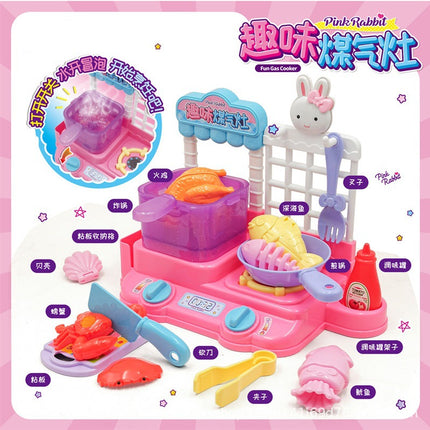 One-word pink rabbit kitchen refrigerator cake dessert shop girl simulation play house toys wholesale mini notebook