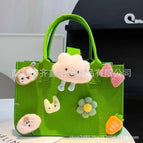 Fruit green doll;30*20*18;handbag