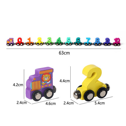 Magnetic Digital Train Toy Children's Educational Magnetic Building Blocks Assembled Baby Girls 1-3 to 6 Years Old 2 Boys