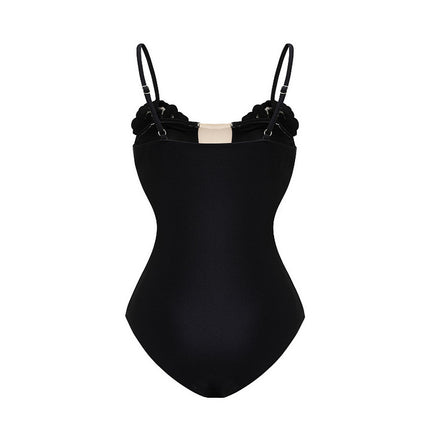 2024 Amazon AliExpress one-piece swimsuit rhinestone rose hot spring holiday royal sister wind swimsuit female 2531
