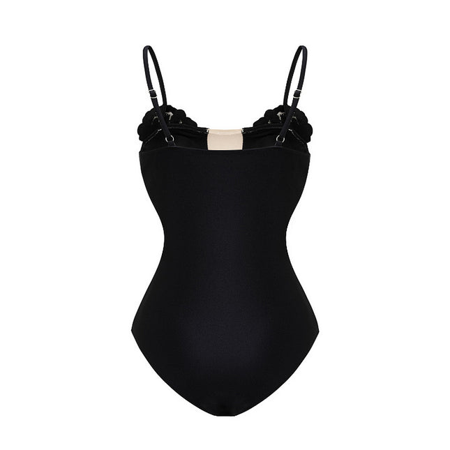 2024 Amazon AliExpress one-piece swimsuit rhinestone rose hot spring holiday royal sister wind swimsuit female 2531