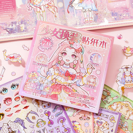 New Girl's Constellation Dress-up Sticker Cartoon Princess Girl's Heart DIY Constellation Dream Dress-up Toy Sticker
