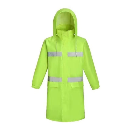 Enlarged Long Reflective Raincoat Men's Labor Protection Coat Poncho Outdoor Safety Duty Hiking Printable logo Wholesale