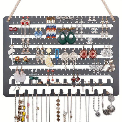 Jewelry Storage Rack Wooden Wall-Mounted Earrings Earrings Earrings Display Rack Necklace Rack Bracelet Rack Wall-Mounted Storage Rack