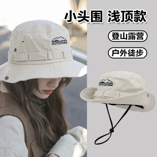 Mountaineering Hat Small Head Circumference Hat Women's Outdoor Camping Style Hiking Hiking Small Western Cowboy Hat Sun Protection Korean Version
