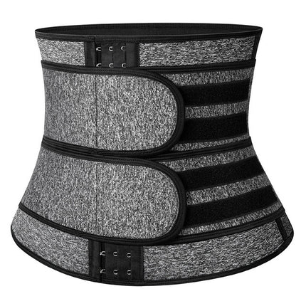Cross-Border Sweat-Inducing Waist Trainer with Zipper and Snap Buttons, Women's Waist Cincher, Slimming Belt, Sports Waist Shaper