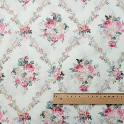 160cm cotton twill fabric pastoral floral cotton fabric handmade clothing bedding cotton flower flower