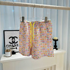 Cherry cake star plaid (003 double layer gauze shorts) / One size fits all