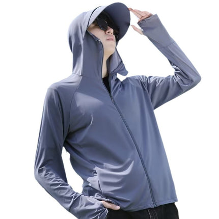 2025 Sun Protection Clothing Men's Summer Thin Jacket Light and Breathable Ice Silk Feel Fishing Sun Protection Clothing Men's and Women's Sun Protection