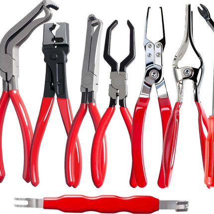 Red and black elbow 60 degree power-off pliers bolt pliers multi-purpose pliers car oil pipe separation harness pliers cross-border pliers