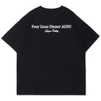 [front and back E] black quality heavy cotton / M
