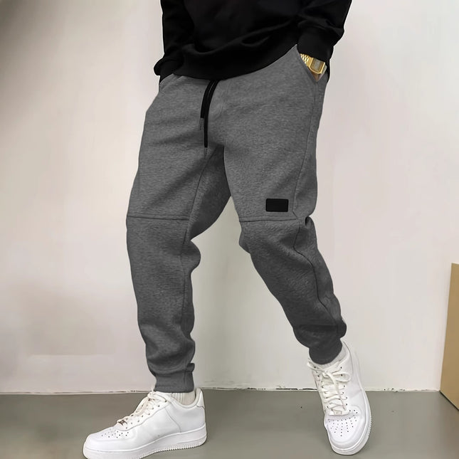 Autumn European size men's new solid color bathroom pants European and American high street fashion brand retro casual toe pants men