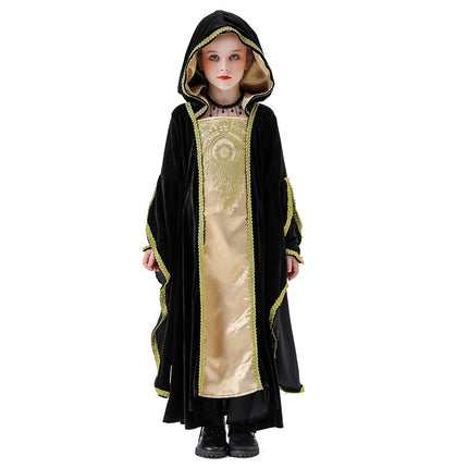 Halloween New Retro Medieval Palace Queen Costume Children's Aristocratic Long Skirt Masquerade Performance Costume