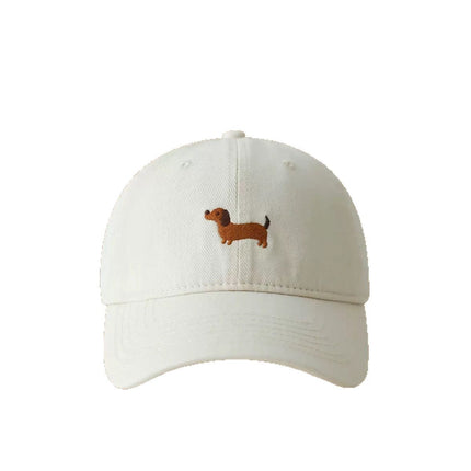 Spring and summer new dachshund embroidered baseball cap high quality all-match simple face duckling tongue hat for men and women wholesale