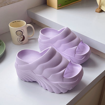 High-Heeled Slippers 2024 New Fashion Thick-Soled Internet Celebrity 10cm Women's Height-Increasing Outdoor Wear in Stock Ins European and American Style