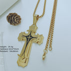 Gold pendant + 3mm*55cm pearl chain / S.STEEL