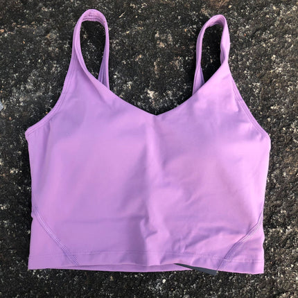 Women's Solid Color U-Shaped Sexy Back Fitness Yoga Training Tight Sports Underwear Breathable Running Vest TANK