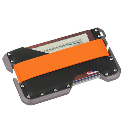 Dango Metal Card Holder Rfid Anti-Theft Genuine Leather Wallet Edc Multi-Functional Stainless Steel Card Holder Aluminum Alloy Card Holder
