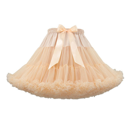 Adult Petticoat Daily Style Ultra-Puffy Nylon Lolita Cloud Petticoat Seamless Marshmallow Violent Puffy Skirt