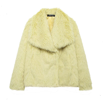 SAW AliExpress Independent Station Women's Wear European and American Style Artificial Fur Effect Short Coat 4360 240 712