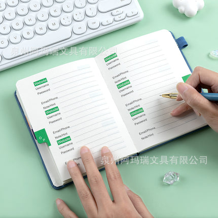 Amazon Cross-border Code Book English Address Book Phone Book in stock Strap b6 Notebook Subsite Record Book