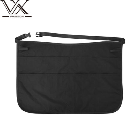 Cross-Border Black Work Half-Waist Skirt Short Six-Pocket Half-Length Bib Hair Salon Restaurant Adjustable Work Apron