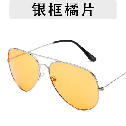 3025 fashion aviator goggles men and women personalized hip-hop all-match sunglasses 3026 colorful ocean sunglasses