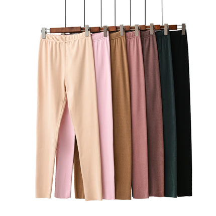 Autumn and Winter double-sided fleece-lined women's warm pants slimming long johns thickened plus size leggings underpants high waist pants