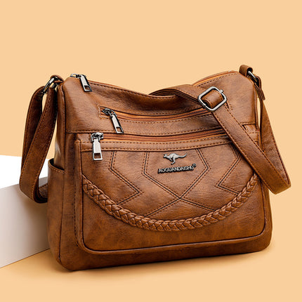Bags for Women 2025 New Style Mom Bag Versatile Fashionable Shoulder Bag Soft Leather Middle-Aged Ladies Large Capacity Crossbody Bag Pu