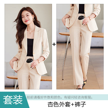 Professional suit suit autumn and winter 2024 new fashion temperament goddess fan host OL formal suit overalls