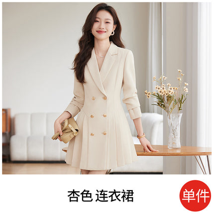 High-grade suit dress women's spring and autumn 2024 New elegant waist-tight small beauty salon professional work clothes