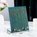 Small l-shaped green necklace plate (12 hooks)