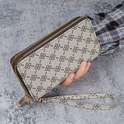 Support Cross-Border Labeling, Fashionable and Simple Women's Wallet, Large-Capacity Card Holder, Multi-Functional Clutch Bag, Double Zipper Wallet