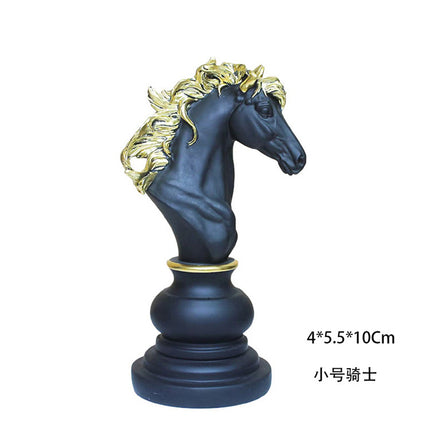 Creative home decoration chess resin decoration window home decoration black white chess ornaments