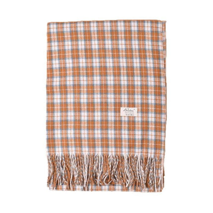 Autumn and Winter New Small Square All-match Tassel Cashmere Scarf Thickened Warm Shawl Cold-proof Unisex