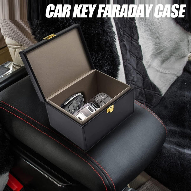 Faraday Car Key Box Protection Box Signal Shielding Anti-theft Car Key Box RFID Signal Shielding Box Protection Box