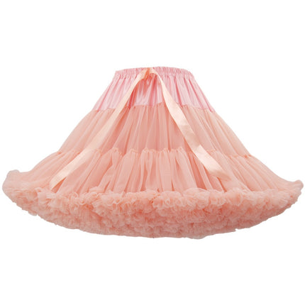 Adult Petticoat Daily Style Ultra-Puffy Nylon Lolita Cloud Petticoat Seamless Marshmallow Violent Puffy Skirt